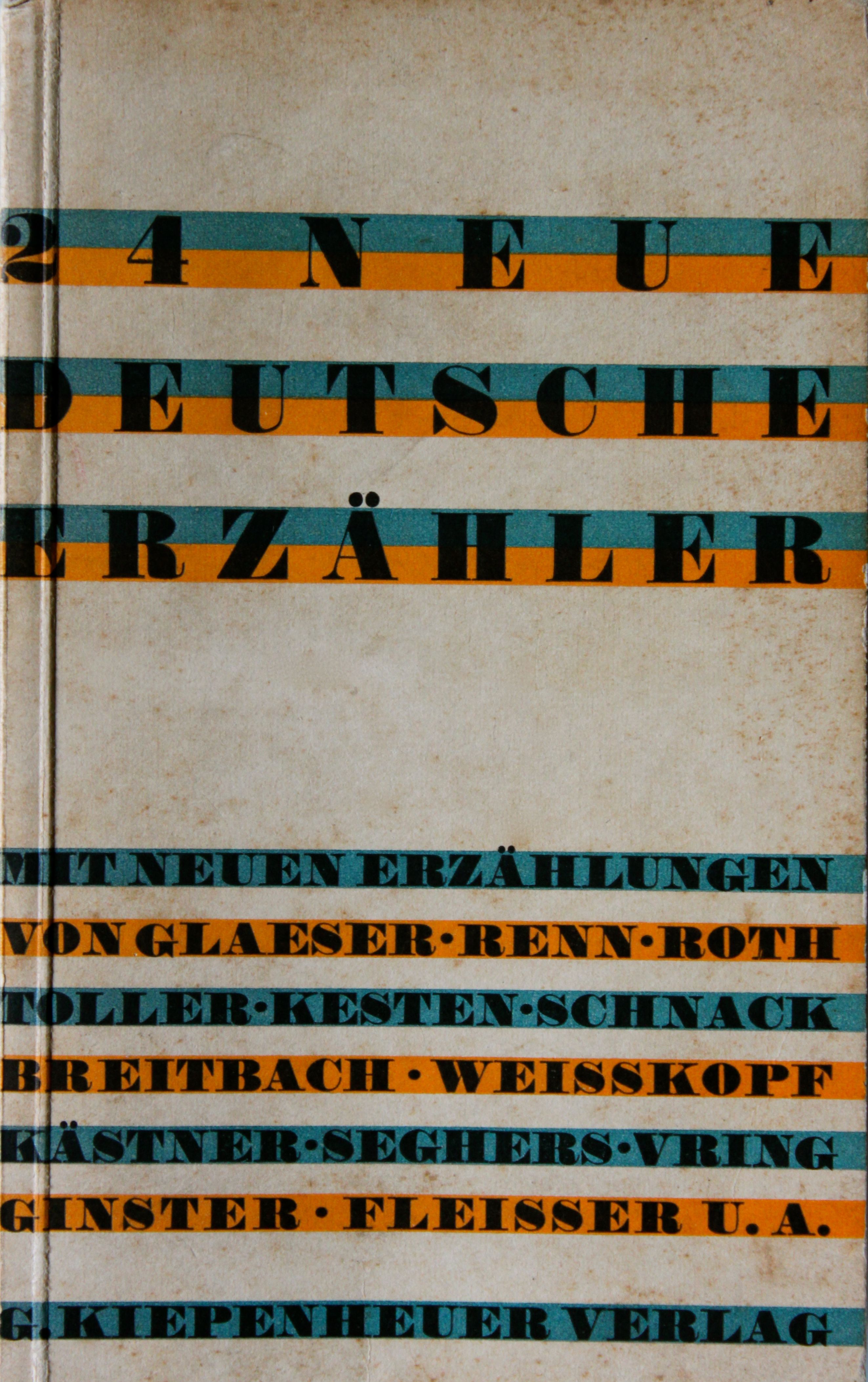 24 neue deutsche Erzähler, Kiepenheuer 1929