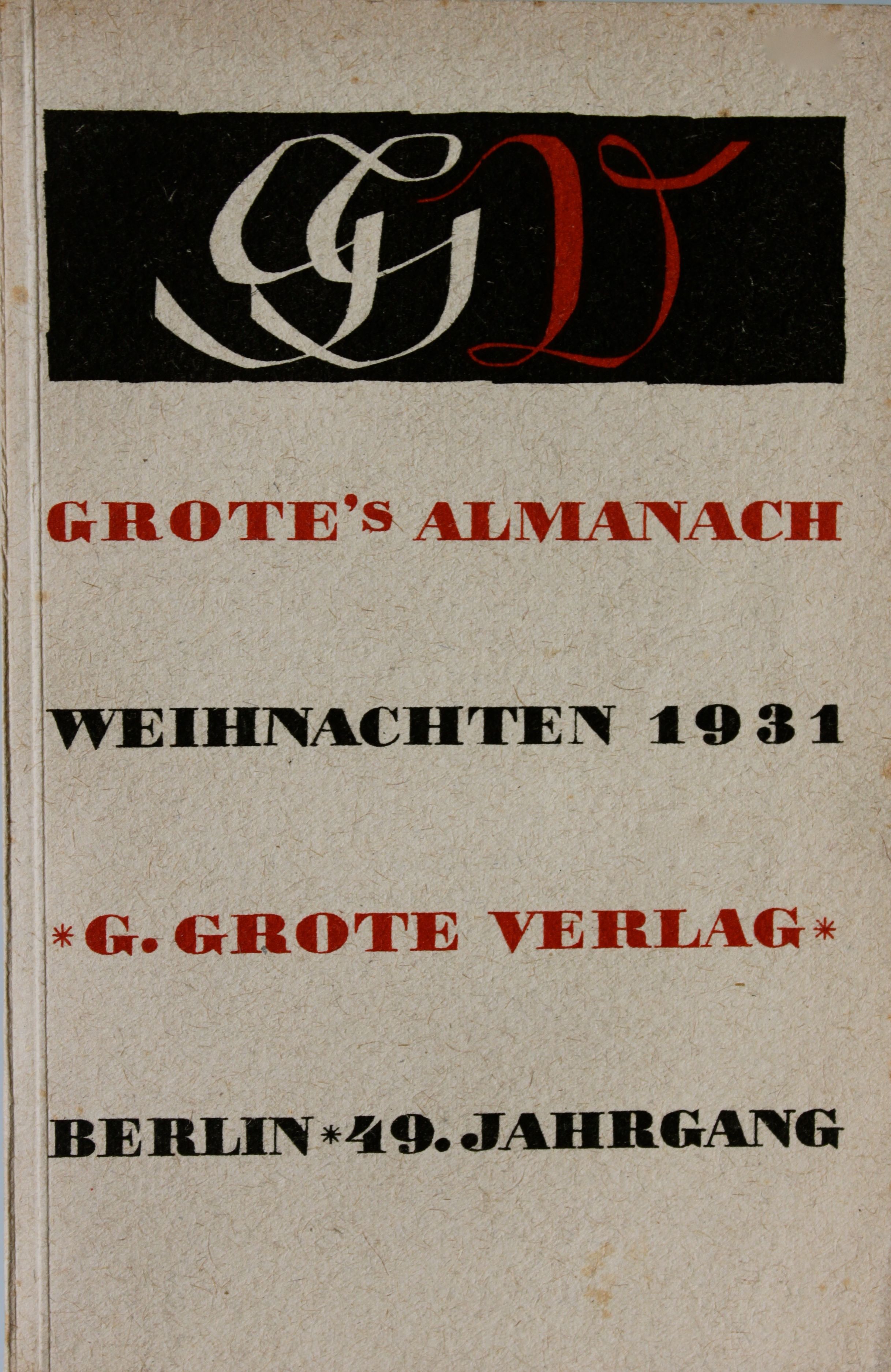 Grote's Almanach Weihnachten 1931