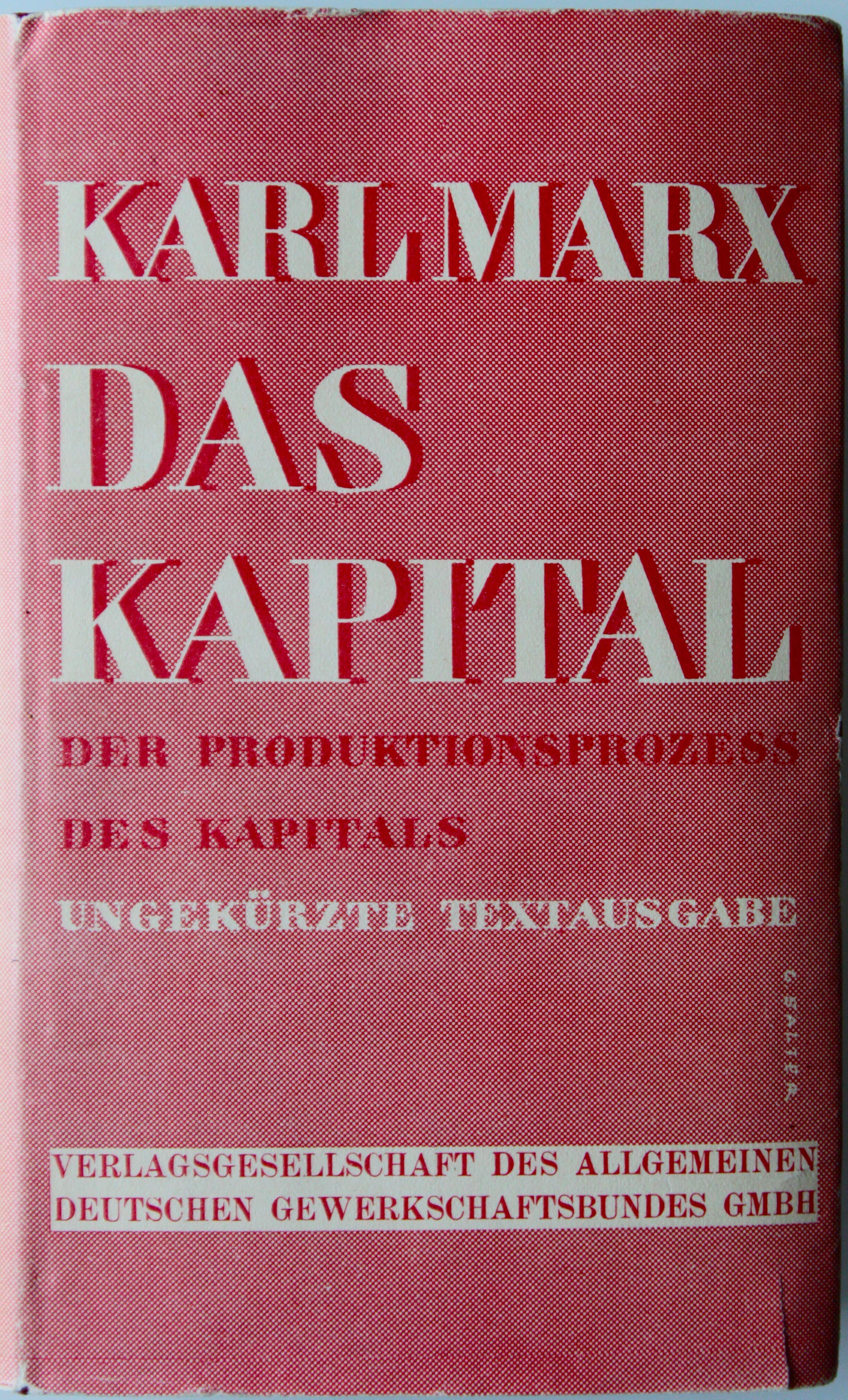 Karl Marx, Das Kapital, 1932
